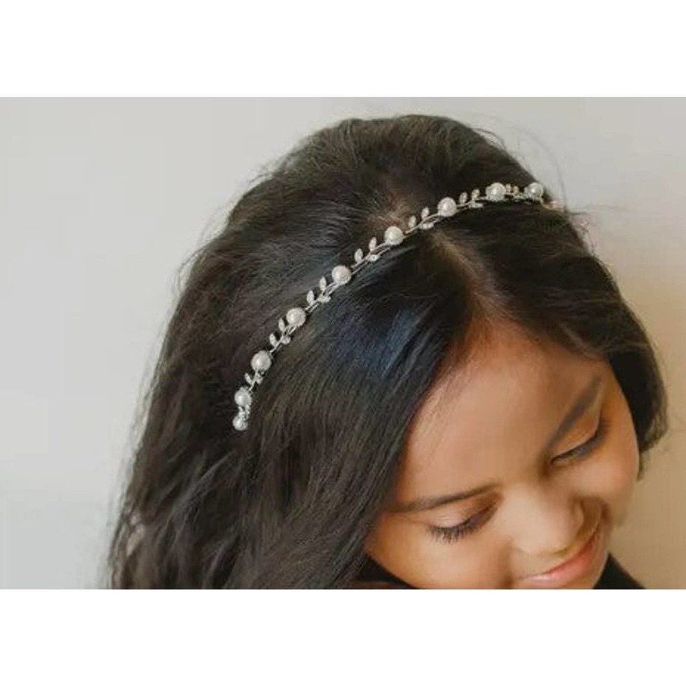 Pearl Headband Bridal Prom Costumes Festivals - Picture 2 of 4